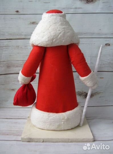 Дед Мороз 30 см на подставке ярлык г Требовля СССР