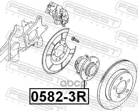 К-кт подшипника ступ. зад. Mazda 3/5 03-08 05823R