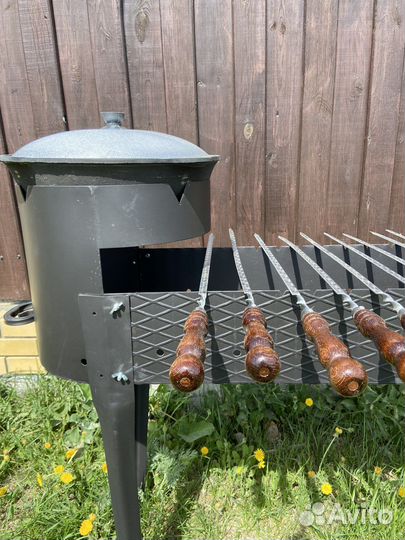 Мангал с печью под казан