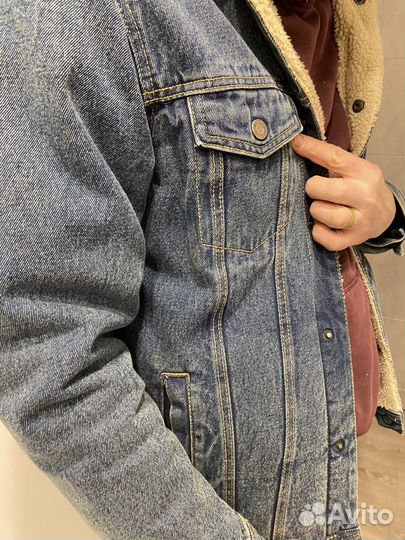 Джинсовая куртка pull bear утепленная