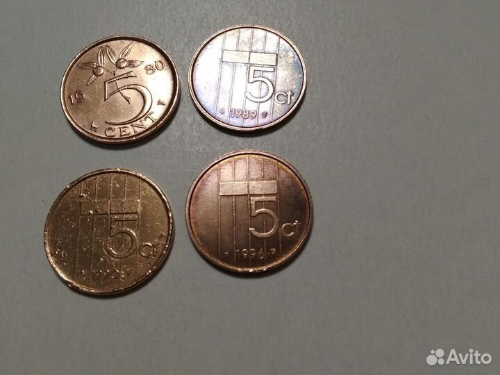 Монеты Нидерландов 1964-1996 гг