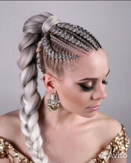 Афрохвост, боксерские косы, брейды, афрокосы