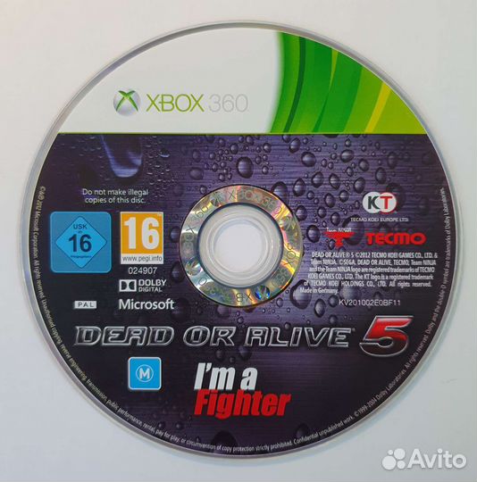 Xbox 360. Dead or Alive 5. Лицензия (без мануала)