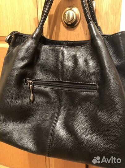 Кожа сумка женская чёрная