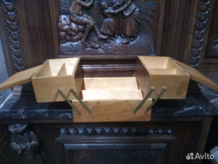 Старинное рукоделие раздвижной комод настольный