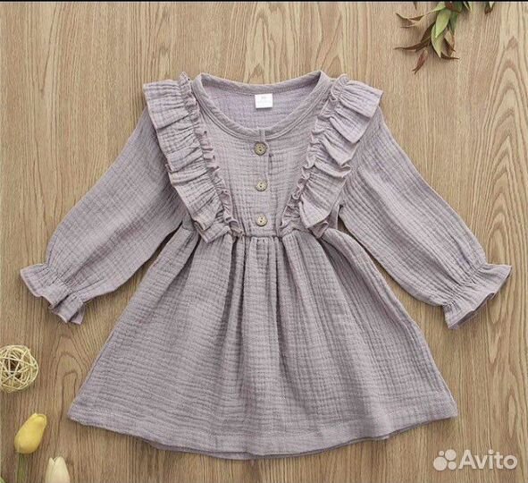 Муслиновое платье на девочку размер 80-116