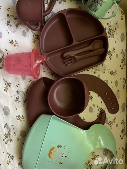 Детская посуда для кормления силиконовая
