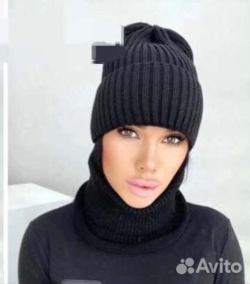 Комплект шапка и снуд