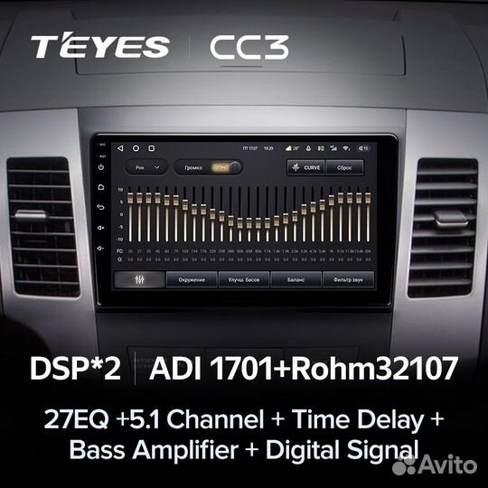 Магнитола Teyes CC3 3/32 для Mitsubishi Outlander