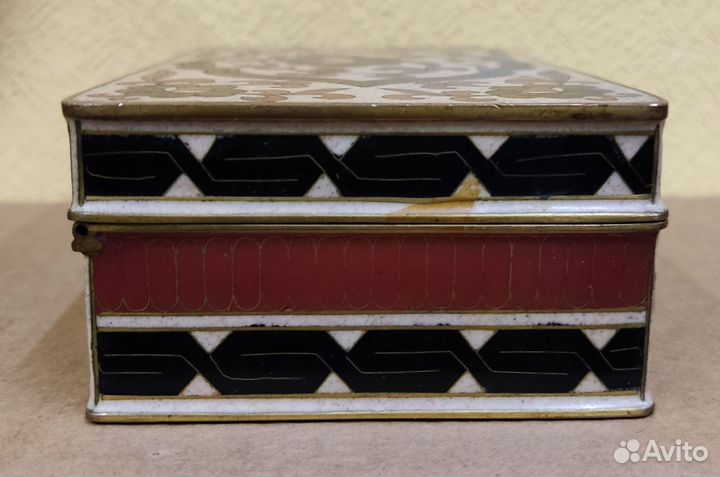 Шкатулка Цветы узор Клуазоне эмаль Китай