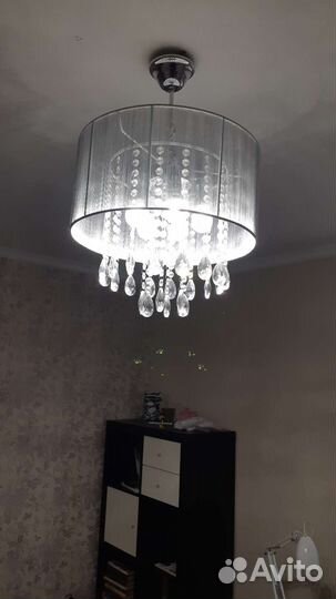 Люстра потолочная бу хрустальная