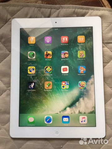 iPad 4 16гб wifi белый для детей с играми