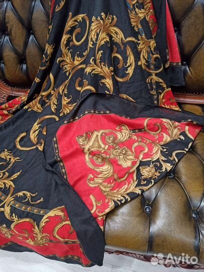 Огромный платок шаль versace шерсть италия