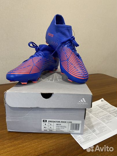 Бутсы Adidas Predator edge.3, оригинал, 41 размер