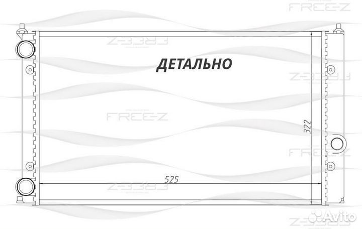 Радиатор VW golf/vento 91- 1.8 охлаждения