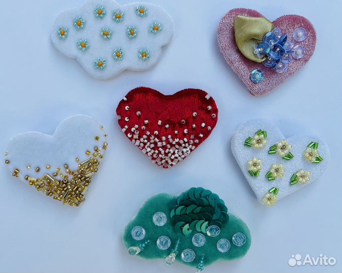 Заколка для волос из бархата ручная работа