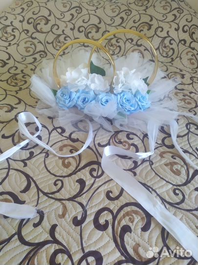 Свадебные украшения на машину кольца