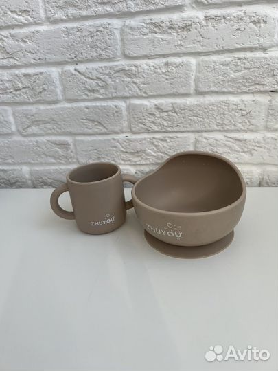 Силиконовая детская посуда