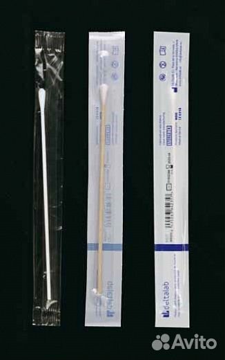 Зонд-тампон (пластик+ хлопок), стерильный, индивид