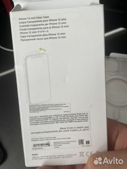 Apple clear case iPhone 12 mini чехол