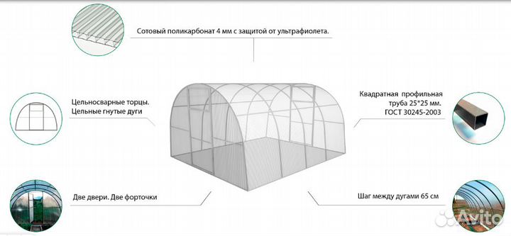 Теплица усиленная
