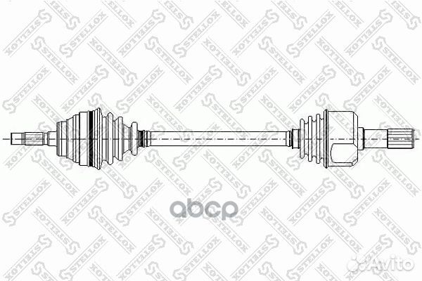 158 1044-SX привод левый 595mm, 23352 Peugeot