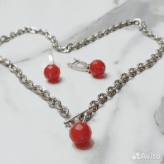 Комплект колье и серьги