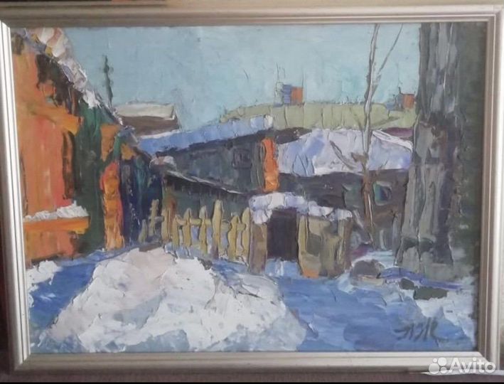 Картина маслом 1966 Житков Н. Е