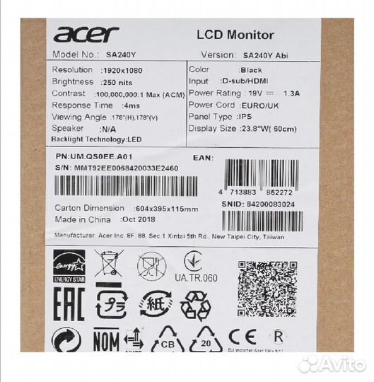 Монитор Asus SA240YAbi