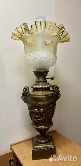 Лампа керосиновая. Царская Россия. Бронза