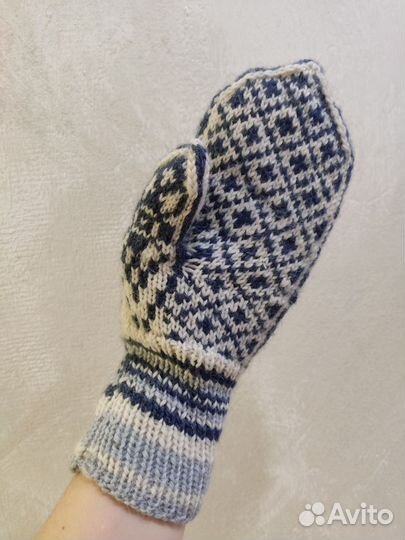 Варежки норвежская вязка ручная работа