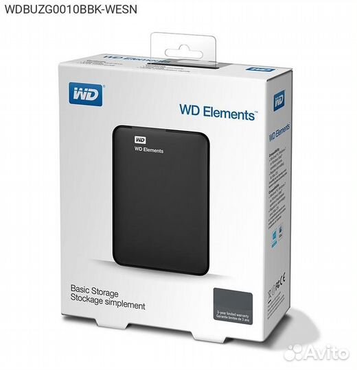 Внешний диск HDD WD Elements Portable 1TB 2.5