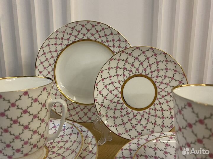 Кофейная пара тройка костяной фарфор лфз