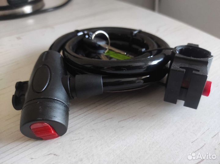 Тросовый велосипедный замок новый