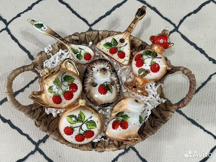 Елочные игрушки Ариель,Малинки