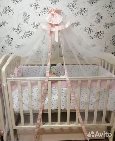 Кроватка для новорожденных полный комплект