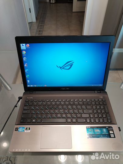 Ноутбук Asus K55V (ssd 256 gb, hdd 750 gb, 8 gb ra