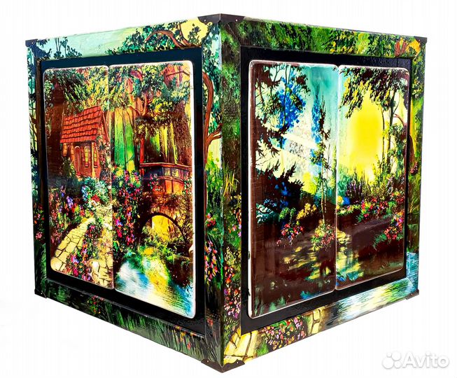 Художественный домик для собак мелких пород, кошек