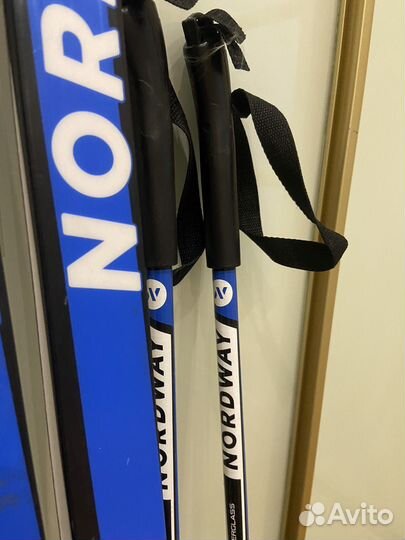 Лыжи Nordway 150 с палками и ботинками 35 р