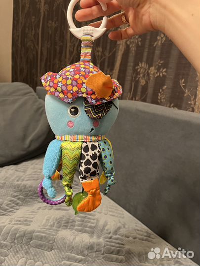 Игрушка погремушка подвеска жираф и осьминог
