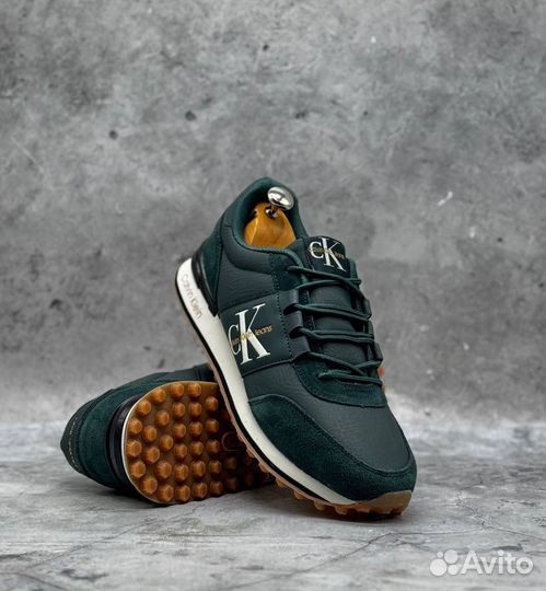 Кроссовки зеленые весенние мужские calvin klein