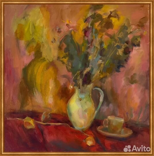 Картина маслом натюрморт, 65х66