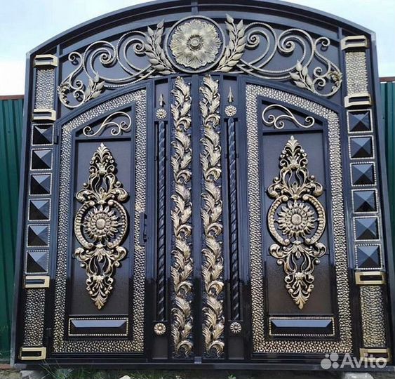 Кованые ворота под ключ e-6417