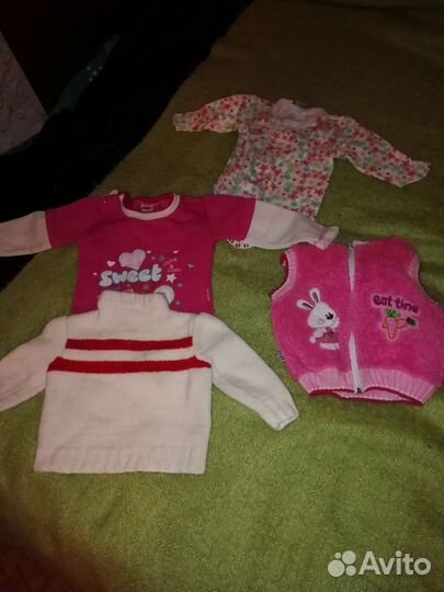 Детские вещи пакетом на девочку 56, 68, 74
