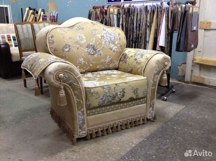 Перетяжка и замена обивки диванов из рогожки