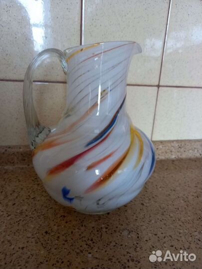 СССР Кувшин Цветное стекло Гусь-Хрустальный