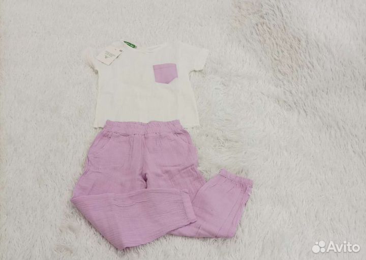 Летний муслиновый костюм детский новый