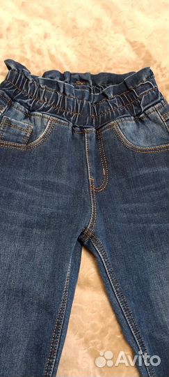 Джинсы теплые на девочку 128