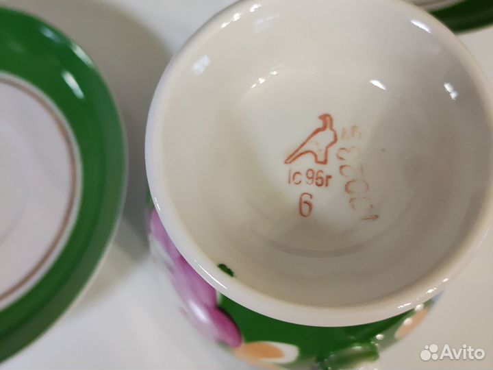 Бокал с блюдцем агашка,дулева