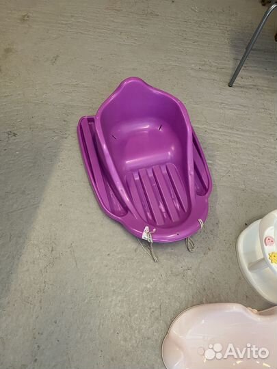 Горка для купания, стульчик, санки